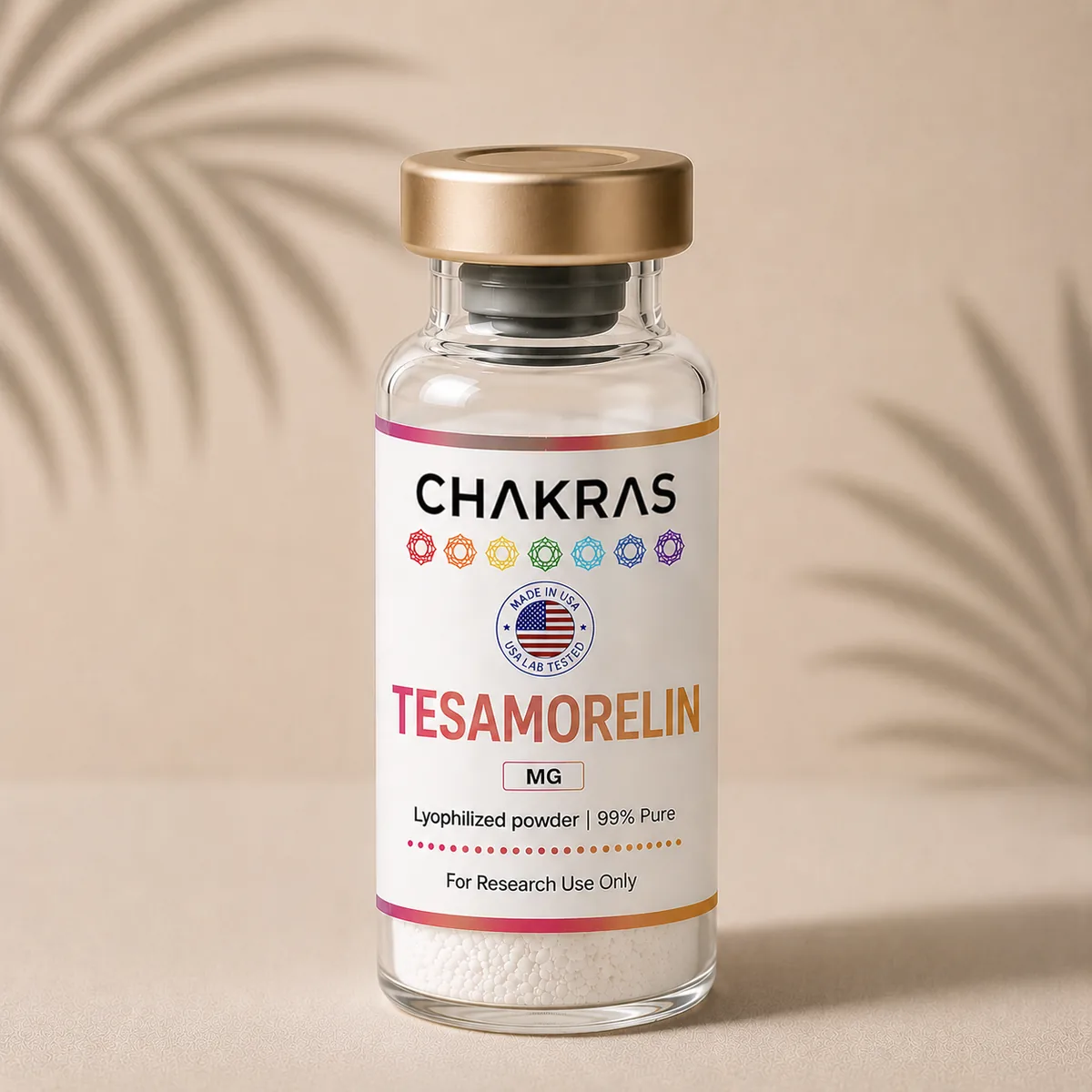 Tesamorelin research peptide vial