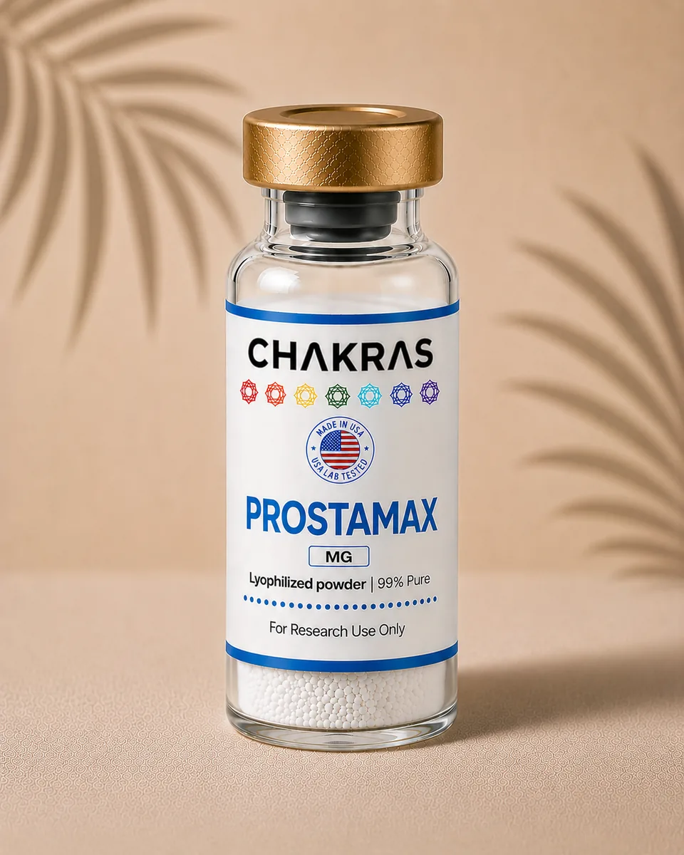 Prostamax research peptide vial