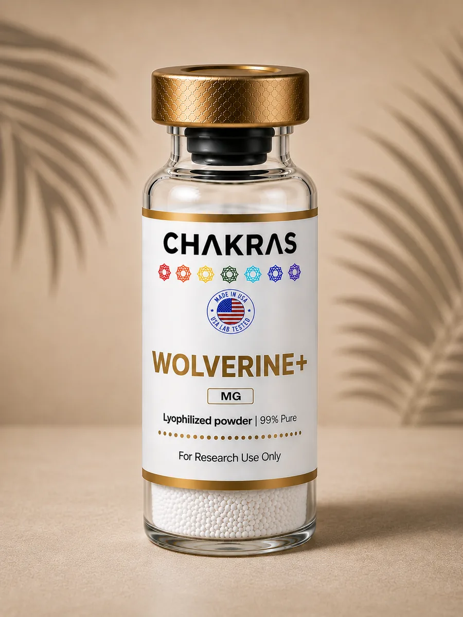 Wolverine+ (BPC-157 / TB-500 / MGF) research peptide vial
