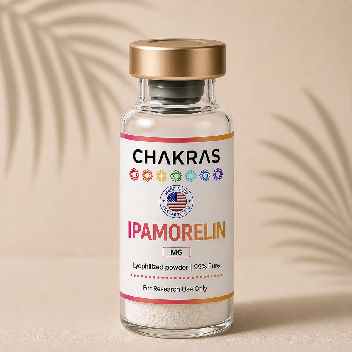 Ipamorelin research peptide vial