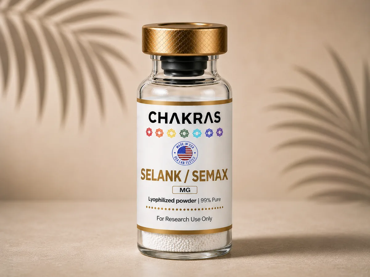 Selank / Semax research peptide vial
