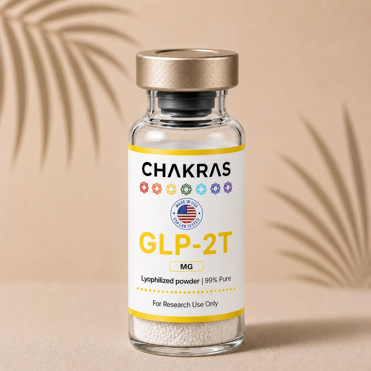 GLP-2 T research peptide vial