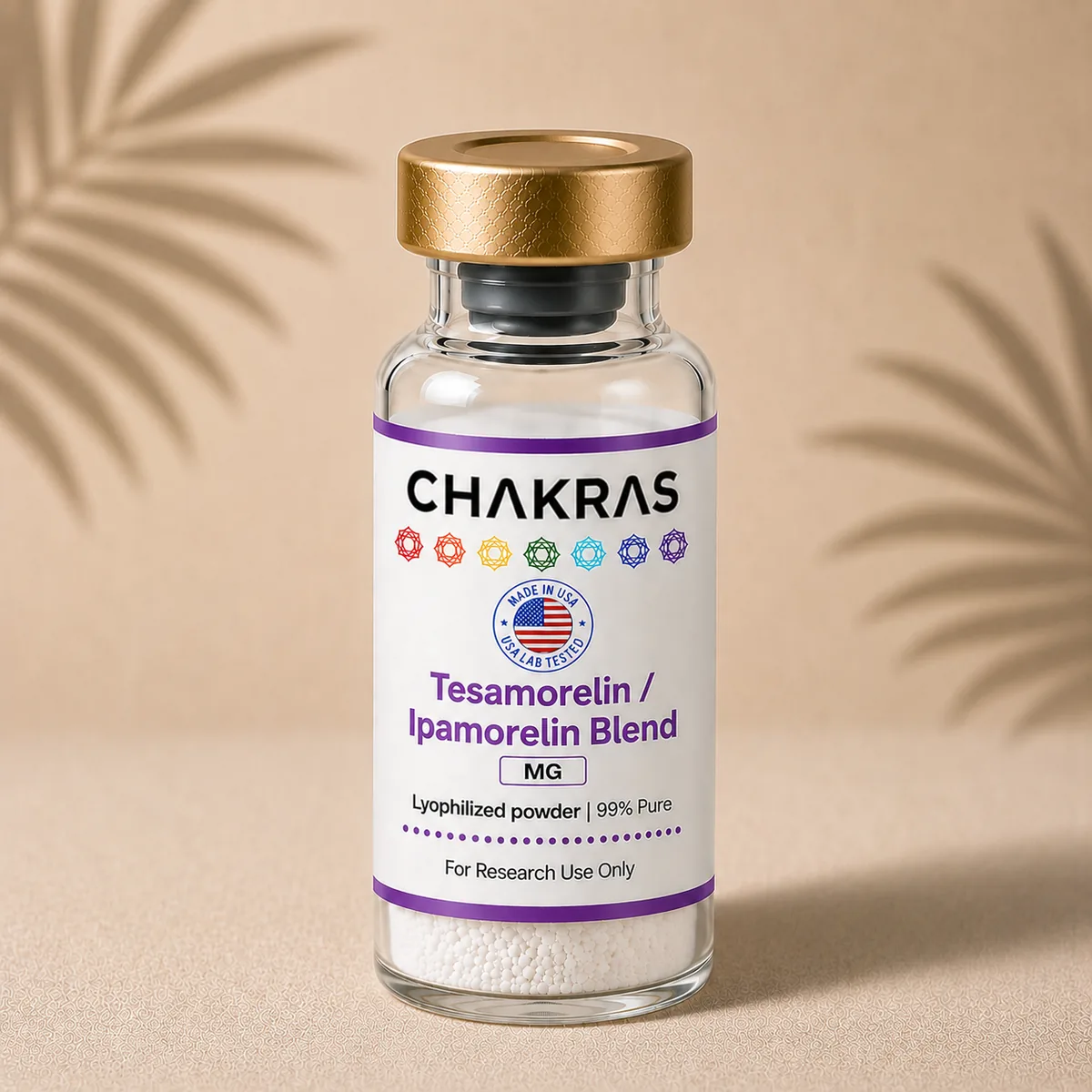 Tesamorelin / Ipamorelin Blend research peptide vial