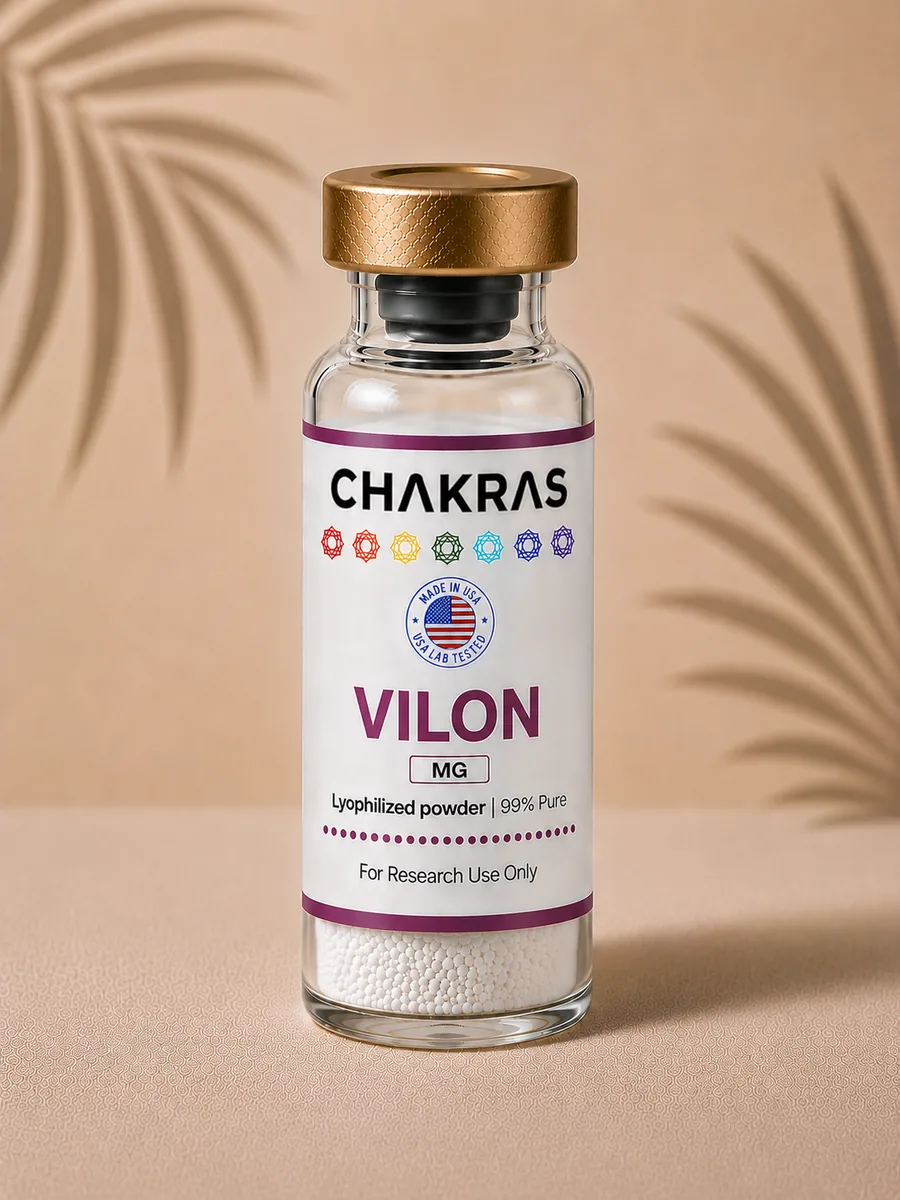 Vilon research peptide vial