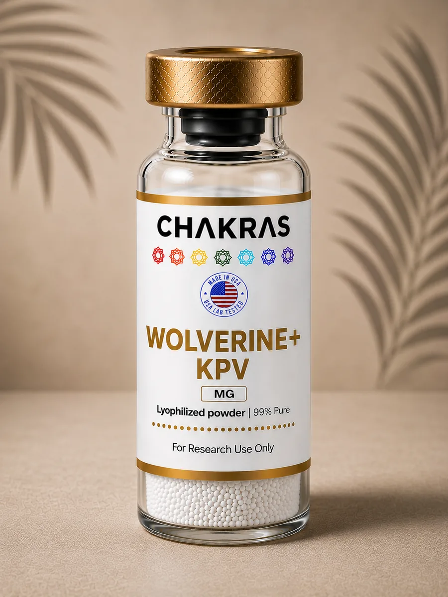 Wolverine+ KPV (BPC-157 / TB-500 / MGF / KPV) research peptide vial