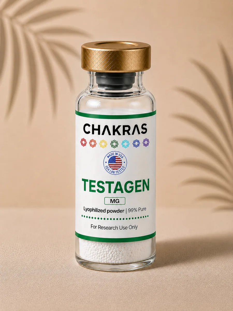 Testagen research peptide vial